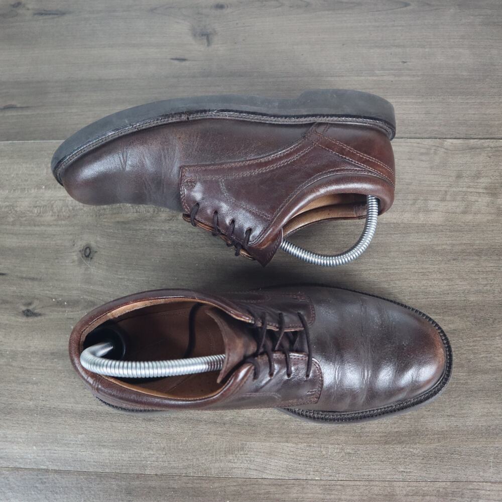Cabelas Mens Shoes Size 7 M Leather Comfort Dark Brown Lace Up Dress Shoes